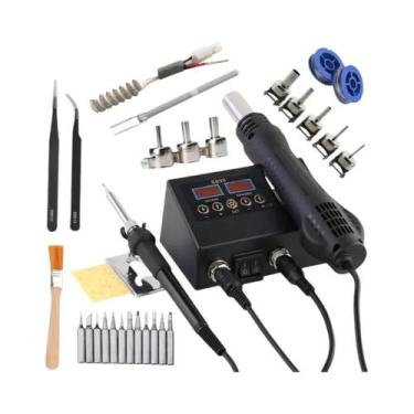 Imagem de Pistola de calor com display duplo, ferro de solda elétrico 2 em 1, fe