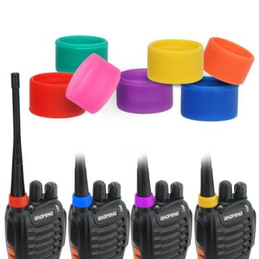 Imagem de BaoFeng Antena de Rádio Bidirecional Anel de Borracha com Faixas Coloridas para H-777 RT22 RT21 Baofeng BF-888S BF-T20 UV-5R UV-5RH