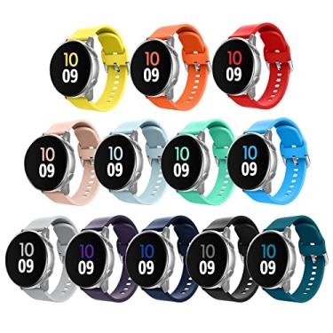 Imagem de Pulseira compatível com Samsung Galaxy Watch Active 2 de 44 mm e 40 mm, mulheres e homens, pulseira para relógio inteligente de 20 mm para Galaxy Watch 4 de 44 mm e 40 mm, Galaxy Watch 4 Classic de 46