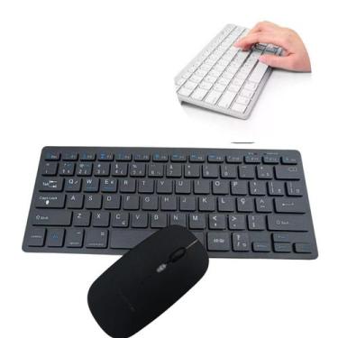 Imagem de Kit Teclado Mouse Bluetooth Tablet Android Phone Smartv - PRIME, preto