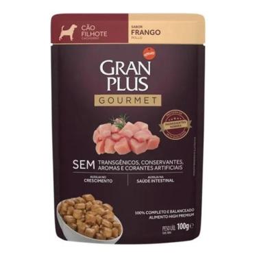Imagem de Ração Úmida Cães Filhotes Gourmet Frango Sachê 100g Granplus - Gran Pl