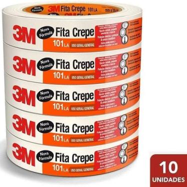 Imagem de Kit 10 Fita Crepe 18MM X 50M 3M 101LA