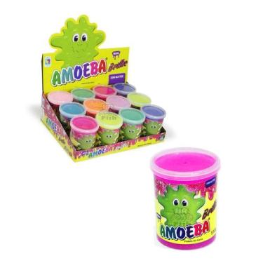 Imagem de Amoeba Glitter Kit Com 3 Geleinha Diversão Slime Original - Asca Toys