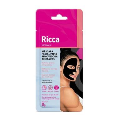 Imagem de Máscara Preta Limpeza de Pele Cravos Impurezas e Oleosidade Ricca 8g, 