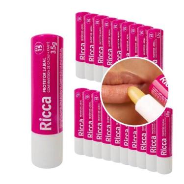 Imagem de Kit 20 Protetores Labiais Manteiga Cacau Karité Fps15 Ricca