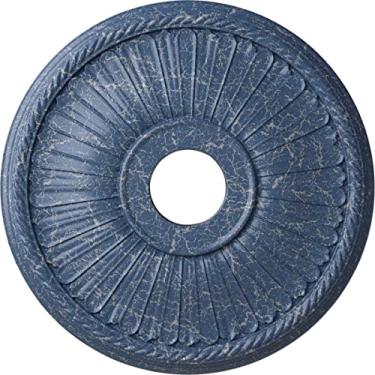 Imagem de Medalhão de teto Ekena Millwork CM20BE1AMF Berkshire serve em toldos até 6 3/8, americano, 20 1/8"OD x 3 7/8"ID x 1 7/8"P (Fits Canopies up to 6 3/8"), Hand-Painted Americana Crackle