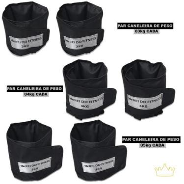 Imagem de Kit 3 Pares Caneleira Peso Tornozeleira 3kg 4kg 5kg Academia - REI DO 