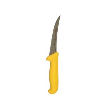 Imagem de Kit 12 Facas Desossa 5516-05 Inox Curvada Amarela Mundial, AMARELO, 55