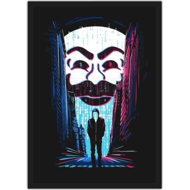 Imagem de Quadro Decorativo Mr. Robot Séries Filmes Cinema Decorações Com Moldur