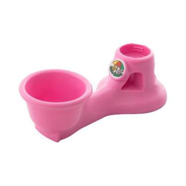 Imagem de Bebedouro Vida Mansa Mini Portátil Rosa para Cães e Gatos