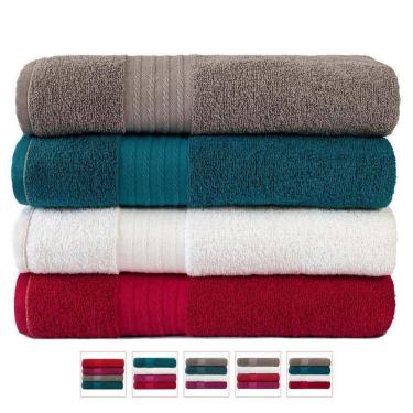 Imagem de Kit Com 4 Toalhas Banhão Luxo Gigante Nobre 75x150cm - Kit 5