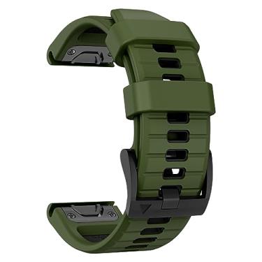 Imagem de MYSNBKN Pulseira de relógio de silicone de 22 mm de ajuste fácil de substituição para Garmin Fenix 5/Fenix 5 Plus/Fenix 6/Fenix 6 Pro/Fenix 7 Pro/Forerunner 935/Forerunner945/Approach S60