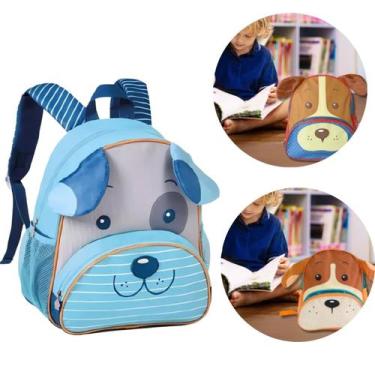 Imagem de Mochila Escolar Infantil Com Alça De Costa 3d Cachorro - Clio Pets