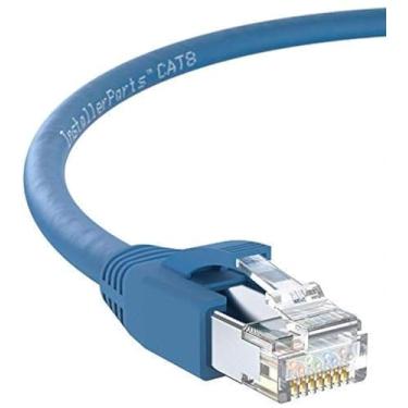 Imagem de Cabo Ethernet InstallerParts Série Profissional CAT8 – 40 Gigabit/Sec Network/Cabo de Internet de alta velocidade para roteador, modem, jogos/2000 MHZ, 24 AWG, Azul, 2 Feet (10 Pack)