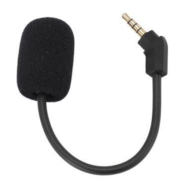 Imagem de Microfone de Fone de Ouvido de Substituição Com Cancelamento de Ruído Microfone de Fone de Ouvido Removível para Jogos Com Capa de Espuma Plug and Play Braço Dobrável Ajustável