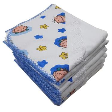 Imagem de Kit 3 Cueiros Com Aplique Turma A Mônica e Cebolinha - Dugu, Cebolinha