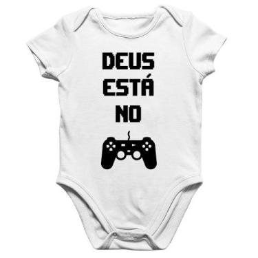 Imagem de Body Bebê Algodão Deus está no controle - Foca na Moda, Branco, GG