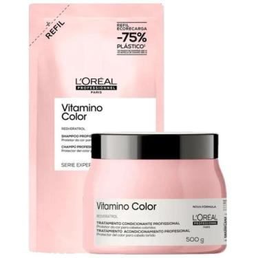 Imagem de Kit L'Oréal Vitamino Color Refil Shampoo 240ml + Máscara 500g - LOréal
