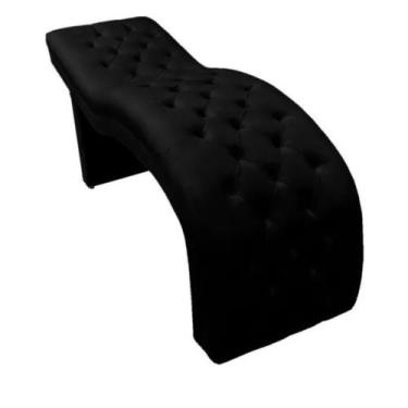 Imagem de Maca para Estética Luxo Veludo Preto com Capitone Estofados Boutique B