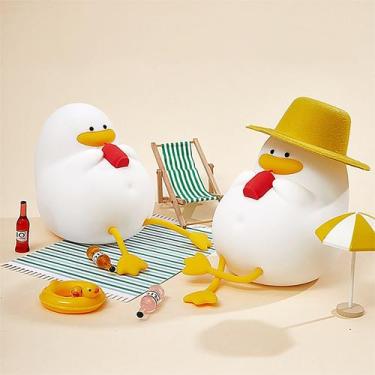 Imagem de Luminária De Silicone Recarregável Cores Pato Preguiçoso - Kadê