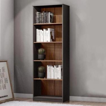 Imagem de Livreiro armario alto euro casa d dakota/preto - Village Móveis