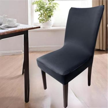 Imagem de Kit 4 Capa Para Cadeiras Jantar Malha Com Elástico  - MC Decorações, C