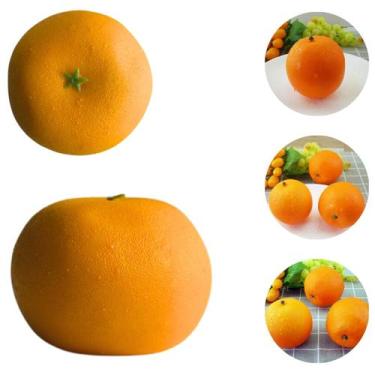 Imagem de Laranja Decoração Fruta  Artificial Realista 7,7cm - Ami