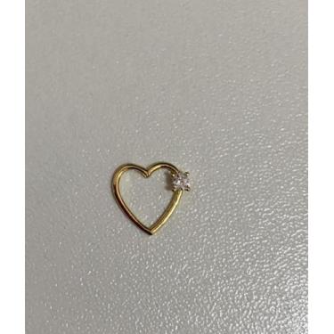 Imagem de Piercing De Orelha CoraÃÃo Com Zirconia Em Ouro 18k - Gift