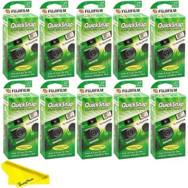 Imagem de Fujifilm Câmera QuickSnap Flash 400 de 35 mm de uso único com flash, 27 exposições (pacote com 10)