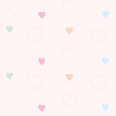 Imagem de Papel De Parede Baby Corações Coloridos E Rosa - 1,50x0,50m - DEKAL DE