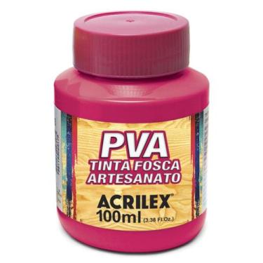 Imagem de Tinta Pva Fosca Cores Claras para Artesanato 100ml - Acrilex, 542 - RO