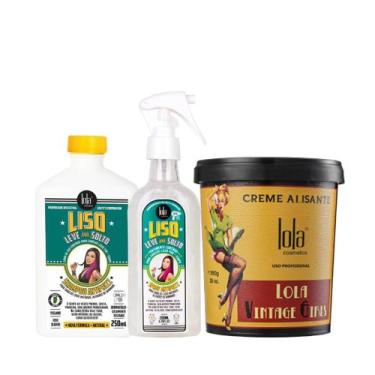 Imagem de Lola Vintage Girls Alisante 850g + Liso Leve Solto Sh 250ml + Spray 20