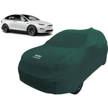 Imagem de Capa Automotiva Tecido Para Carro Elétrico Tesla Model X - Mz, Verde