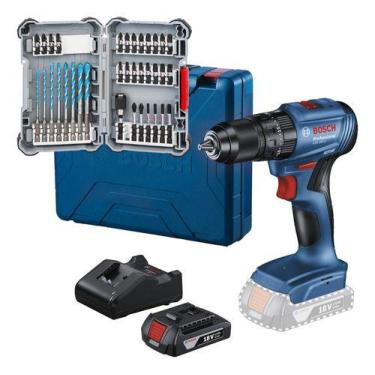 Imagem de Furadeira Parafusadeira Impacto Gsb 185 Li E Kit Bits Brocas - Bosch