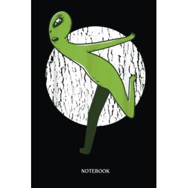 Imagem de Alien Notebook: Sexy Alien Pose Flying | Alien Journal, Lined Journal Ufo, Ufo Journal, Lined Journal Alien, Size 6 X 9", 120 Pages.