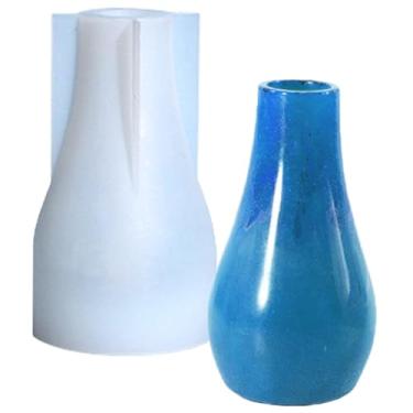 Imagem de Molde de vaso de concreto, molde de vaso de gesso de concreto, recipiente de armazenamento, molde de garrafa, vaso de flores de silicone, molde de planta, vasos, molde de resina, molde de resina de