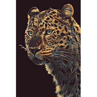 Imagem de THE LEOPARD 001 Notebook - The Dark Animal Series: 6x9” blank, 120 page unruled notebook for writing, sketching or doodling