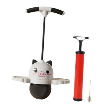 Imagem de oshhni Bola de salto Pogo Jump Board com alça antiderrapante Pogo Stick brinquedo de salto alto para presente treino playground treinamento corporal casa, Preto