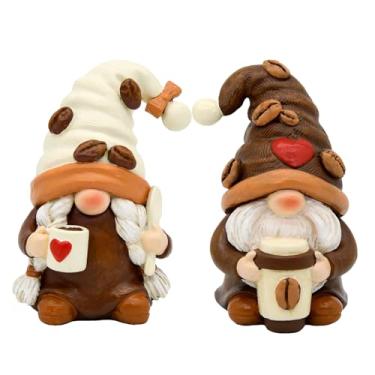 Imagem de 2pcs Coffee Gnomes Coffee Bar Decor Accessories Spring Summer Gnome Decorations Gifts Fall Gnomes Decorations for Home Farmhouse Tiered Tray Decor Tabletop Ornaments Indoor