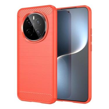 Imagem de Capas Compatível com Honor Magic7,Resistente a riscos,Anti-impressão digital e proteção contra quedas.Botão de pressão flexível Proteção completa -Red