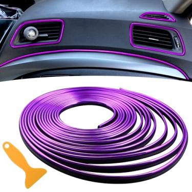 Imagem de Tiras de acabamento interior de carro - 5 m/5 m decoração de carro acessórios universais para carro preenchimento de lacunas linha de moldagem acessórios decorativos DIY fita flexível enfeite -