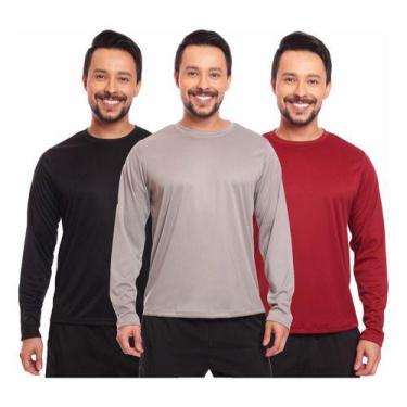 Imagem de Kit 3 Camisas Térmica Proteção Solar Frio E Calor Envio Já - MC Digita