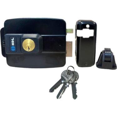 Imagem de Fechadura Eletrica Hdl C-90 Dupla Ajustavel 12V. Preta, Preto, 12v