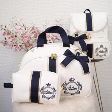 Imagem de Kit Bolsa Maternidade Tema Brasão 2 Peças Personalizado - Eduardita Ba