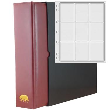 Imagem de Ursae Minoris Manor Library Album with Collector's Pages for 45 Coins in Standard Certified or Certified-Style Holders PCGS, NGC, ANACS, Guardhouse, BCW, Ursae Minoris – Burgundy with Slipcase