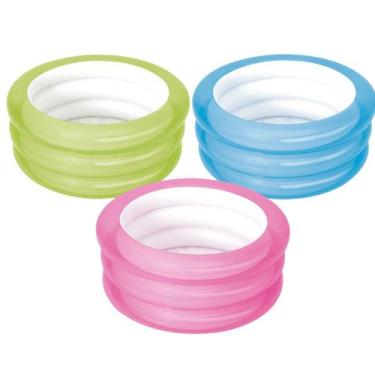 Imagem de Banheira Inflável Infantil Mor 80 Litros Para Casa e Viagens Com Adesi