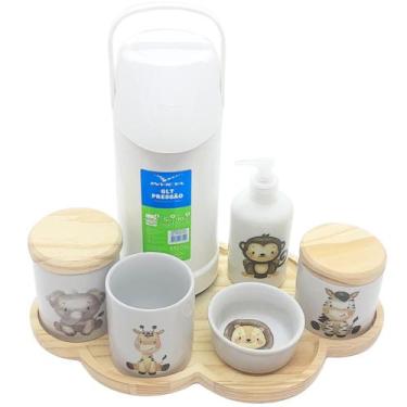 Imagem de Kit higiene bebê Safari 7 pçs Bdj Nuvem pinus Molh Red Dec - Antilope 