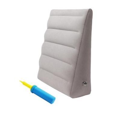 Imagem de Ｂｅｓｇａ Travesseiro de cunha inflável de cunha sob o suporte da perna da almofada do joelho Almofada inflável com bomba para o escritório em casa, Sem Saco de Armazenamento