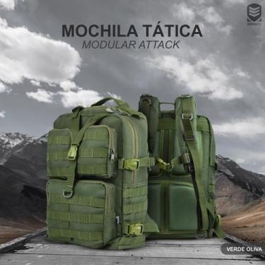 Imagem de Mochila Tática Attack 30L - RESGATE MILITARIA, Verde oliva