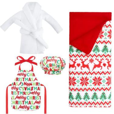 Imagem de Saco de Dormir para Bonecas Skylety - Conjunto de Acessórios de Natal 